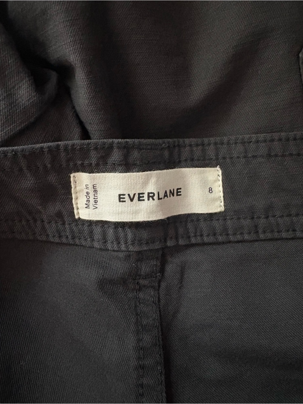 NWOT EVERLANE The Fatigue Barrel Pant in Black Cotton Linen Blend Size 8 - Picture 14 of 16
